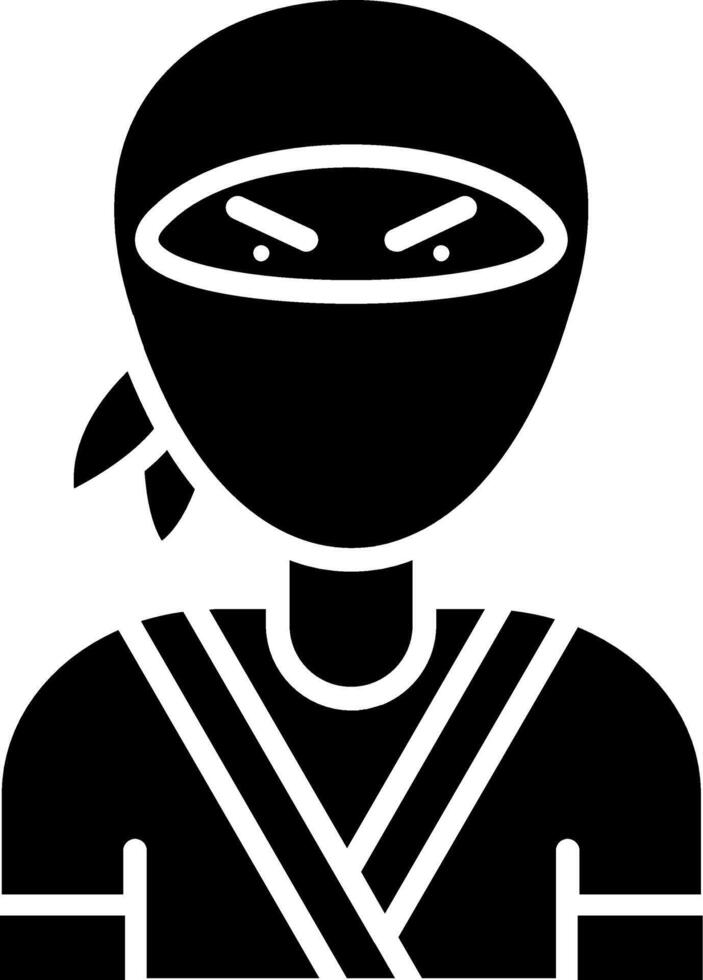 Ninja Glyph Icon vector