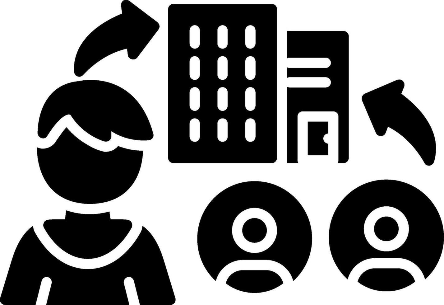 Enlargement Glyph Icon vector