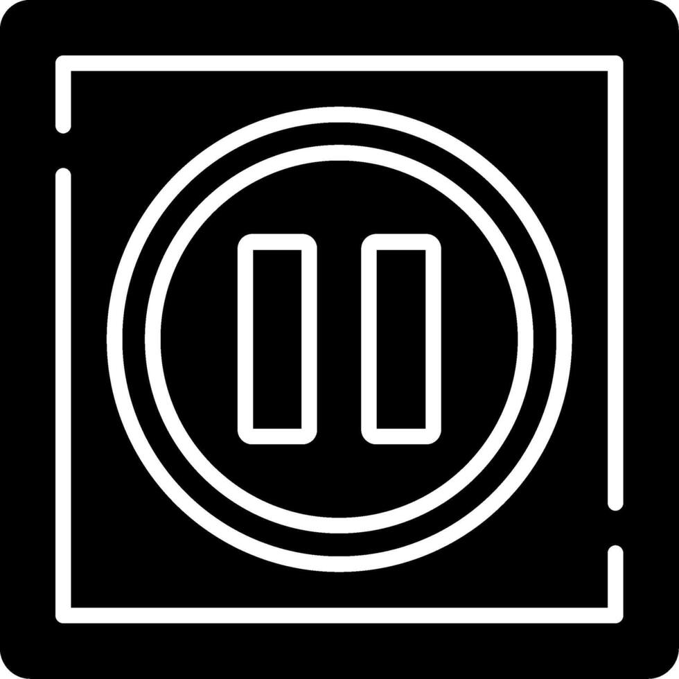 Pause Glyph Icon vector