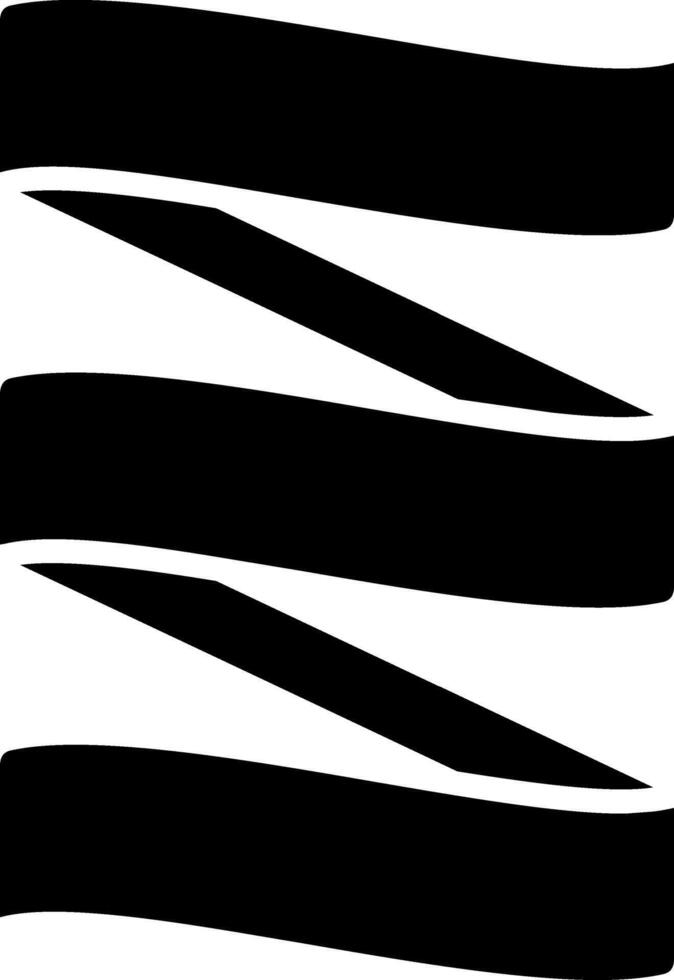 Zig Zag Glyph Icon vector