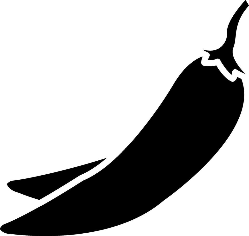 Yellow Chili Pepper Glyph Icon vector