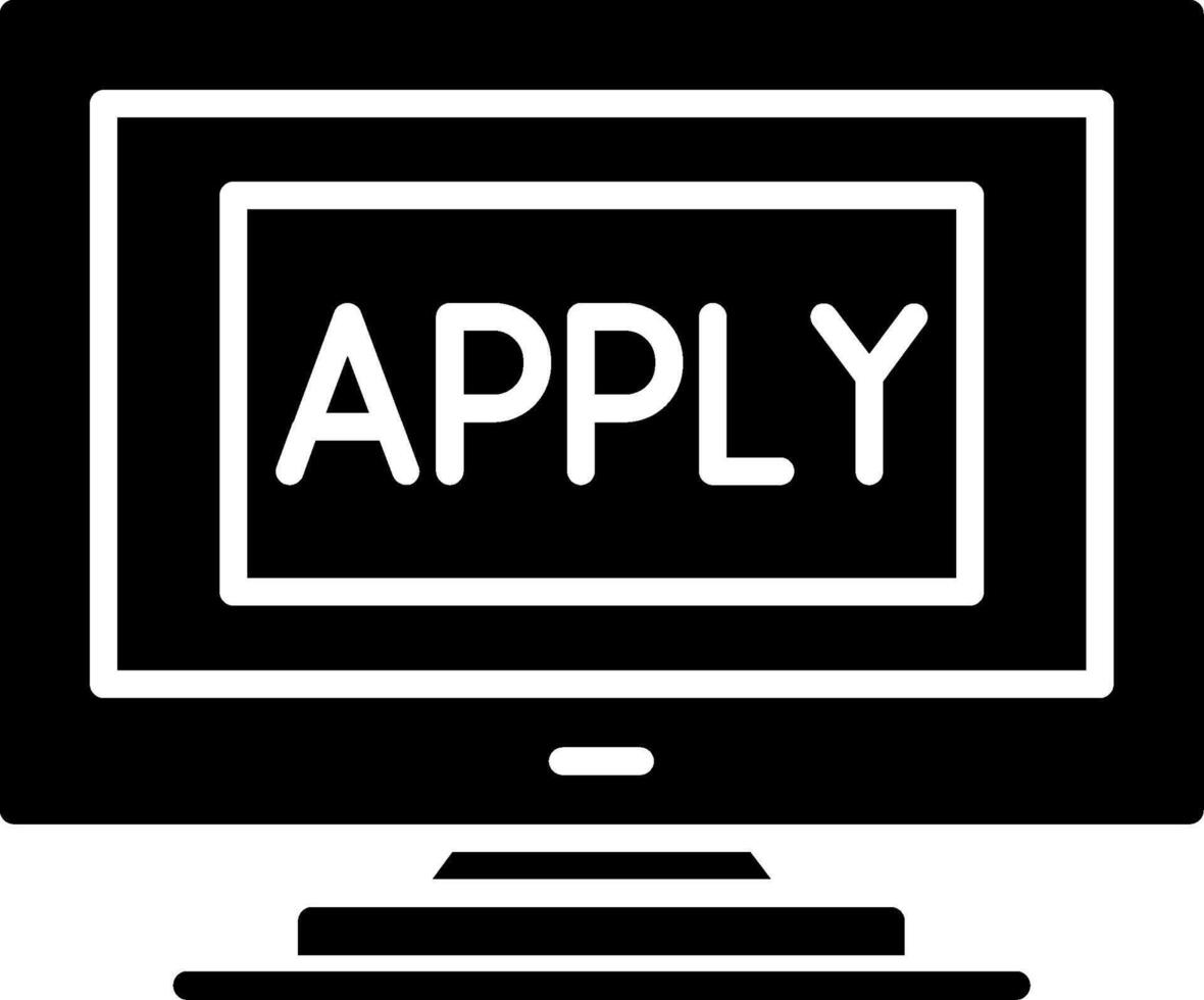 Apply Glyph Icon vector