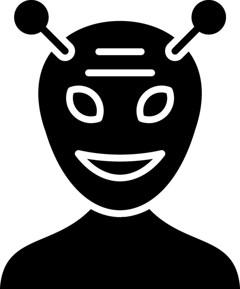 Alien Mask Glyph Icon vector
