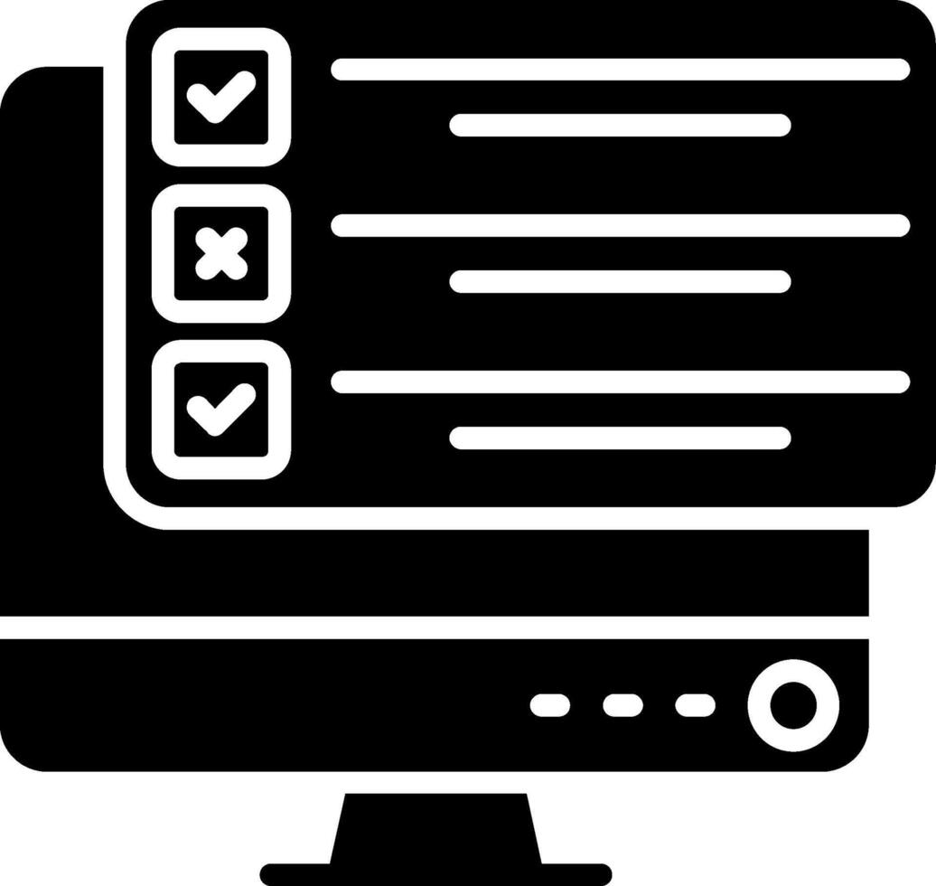 Exam Glyph Icon vector