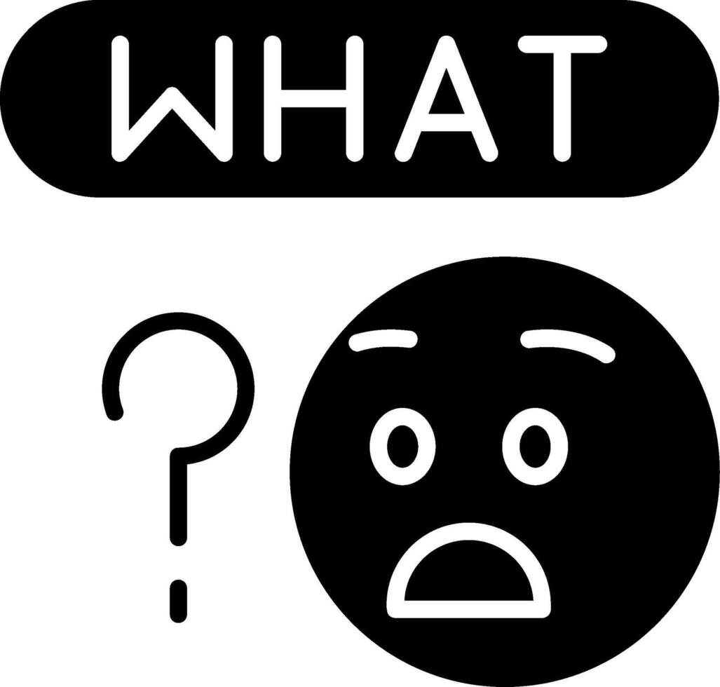 What Glyph Icon vector