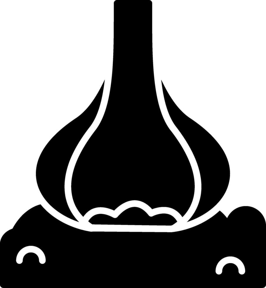 Garlic Glyph Icon vector