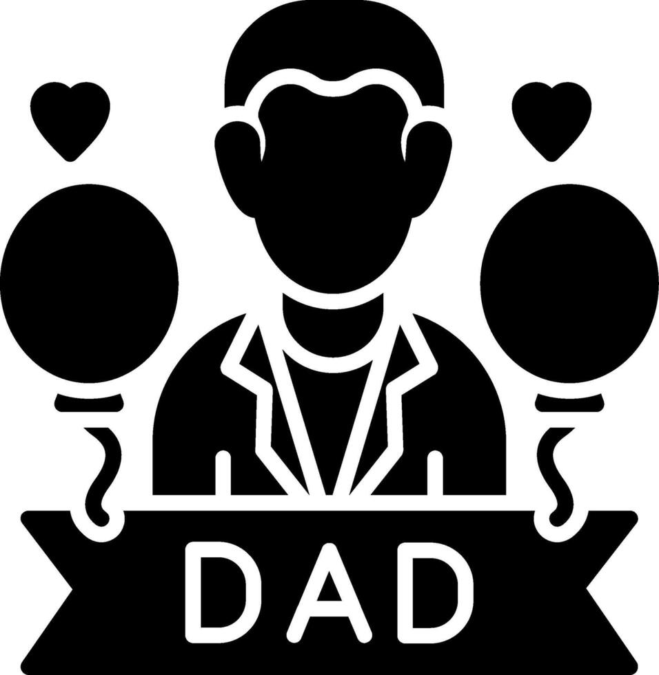 Fathers Day Glyph Icon vector