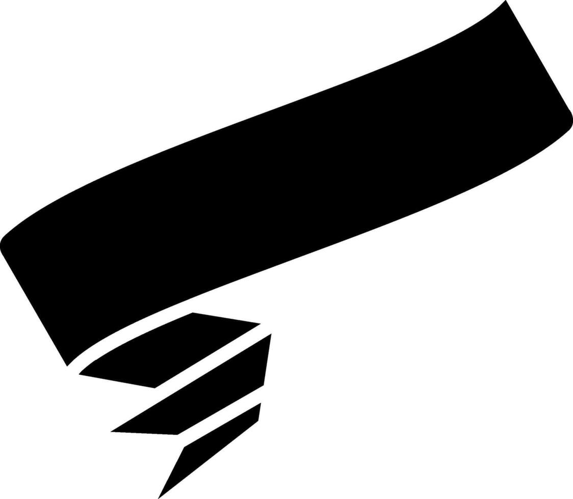 Folded Ribbon Glyph Icon vector