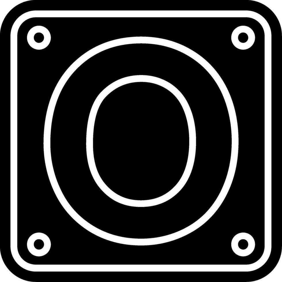 Letter O Glyph Icon vector