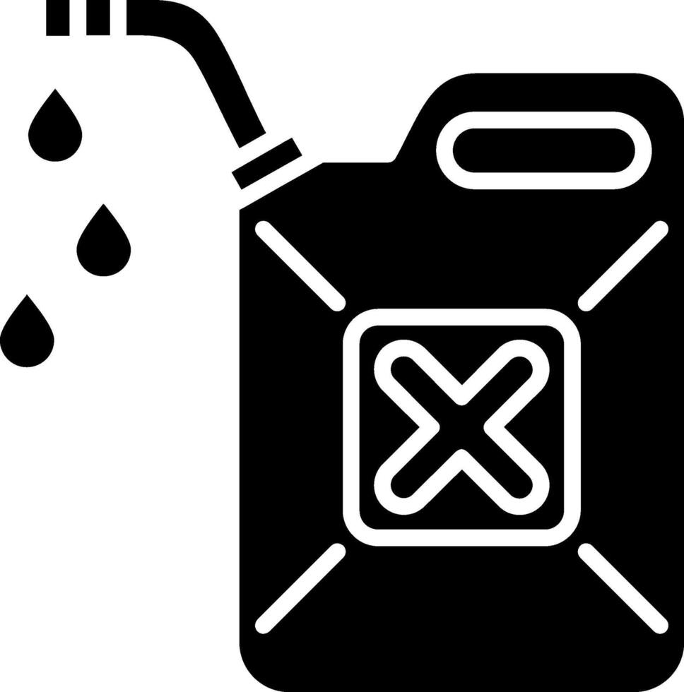 gas can Glyph Icon vector