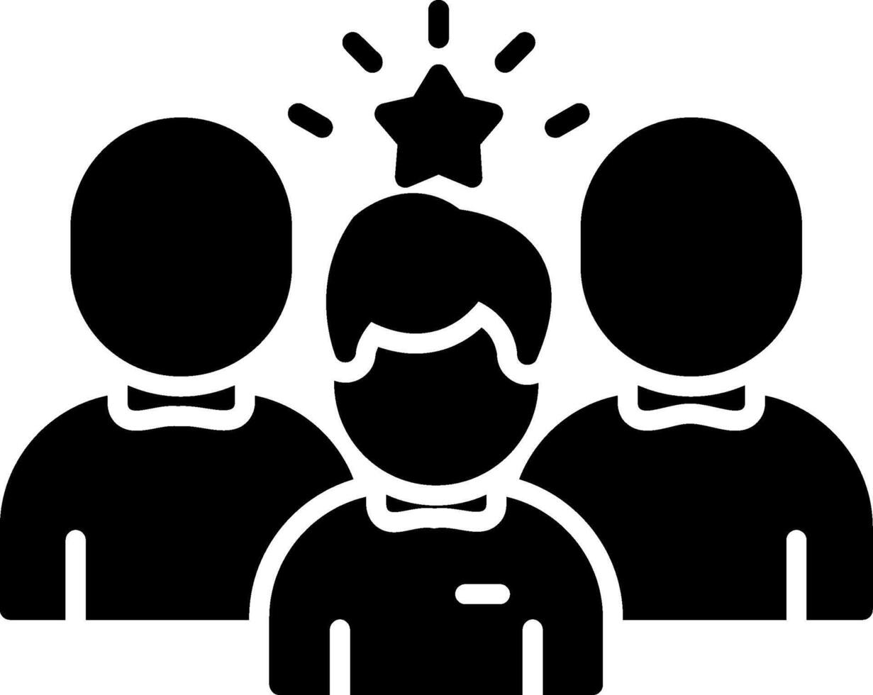 Leadership Glyph Icon vector