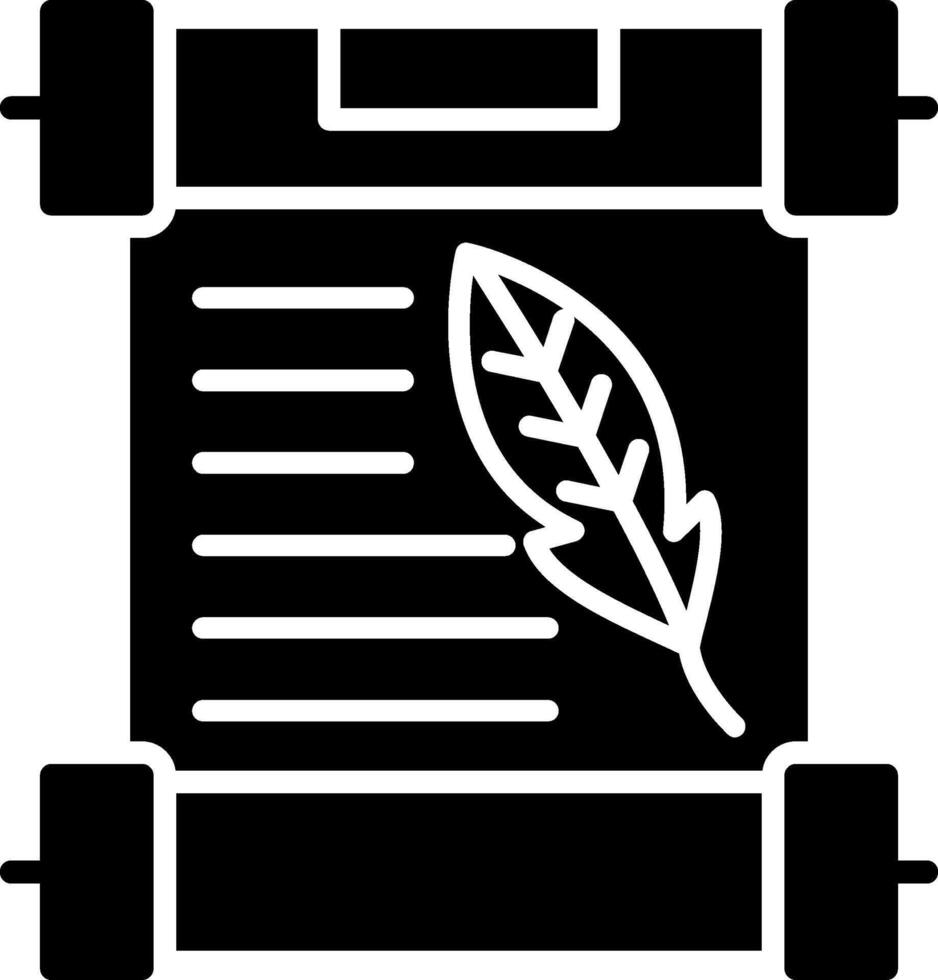 Papyrus Glyph Icon vector