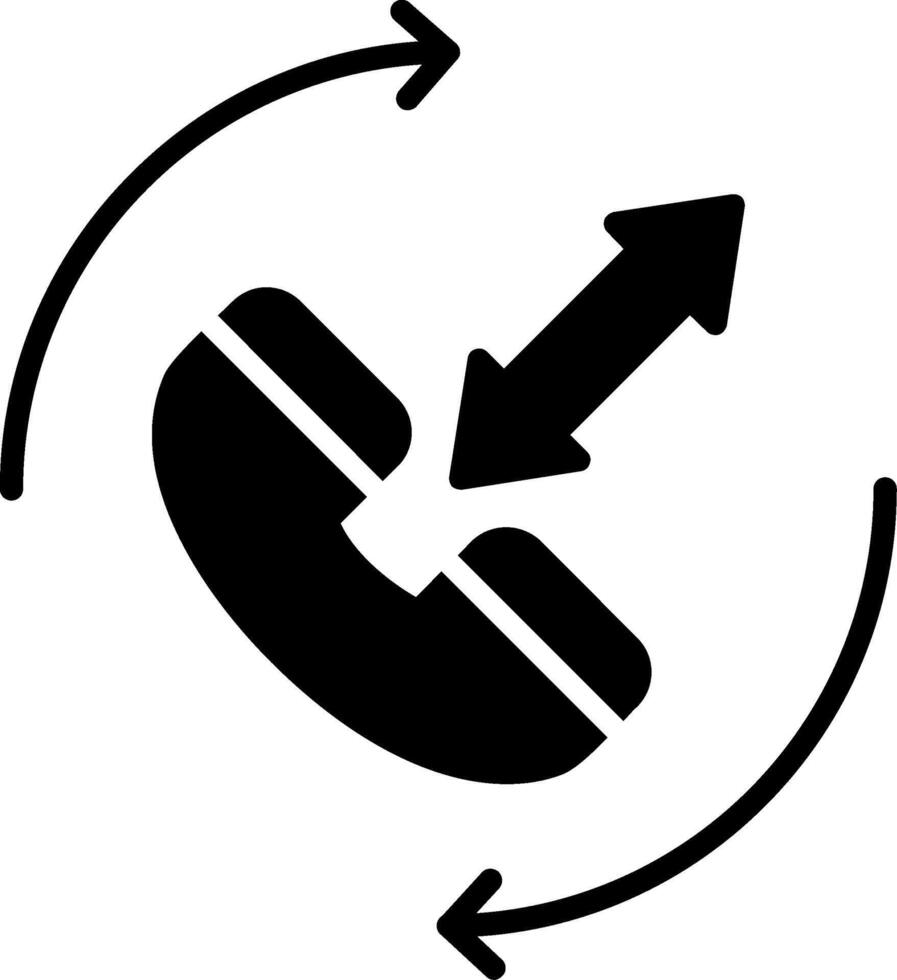 Phone Call Glyph Icon vector