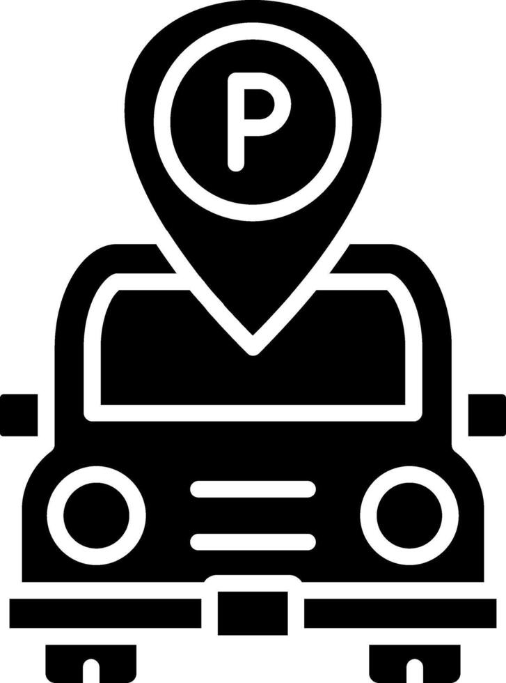Parking Glyph Icon vector