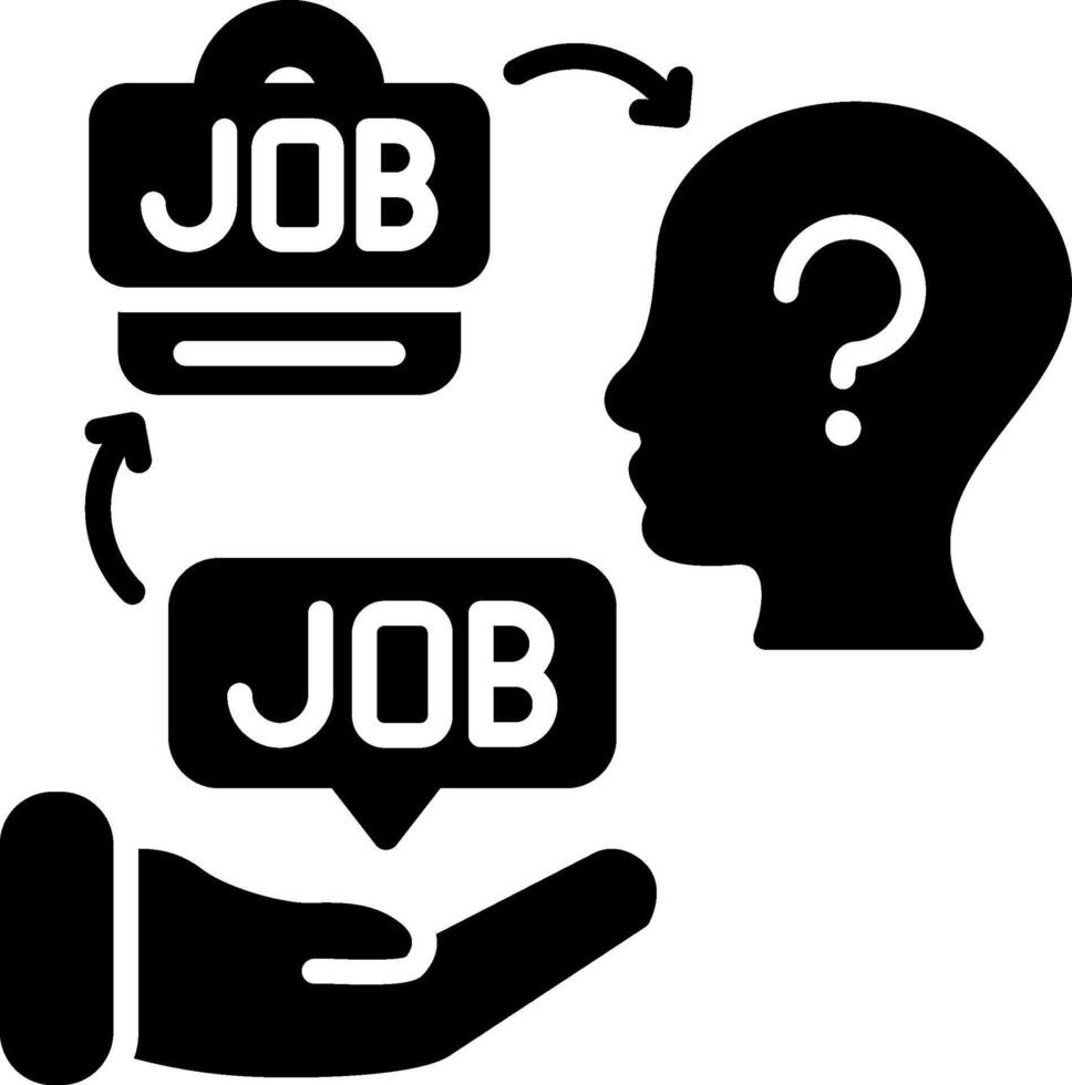 Job Offer Glyph Icon vector