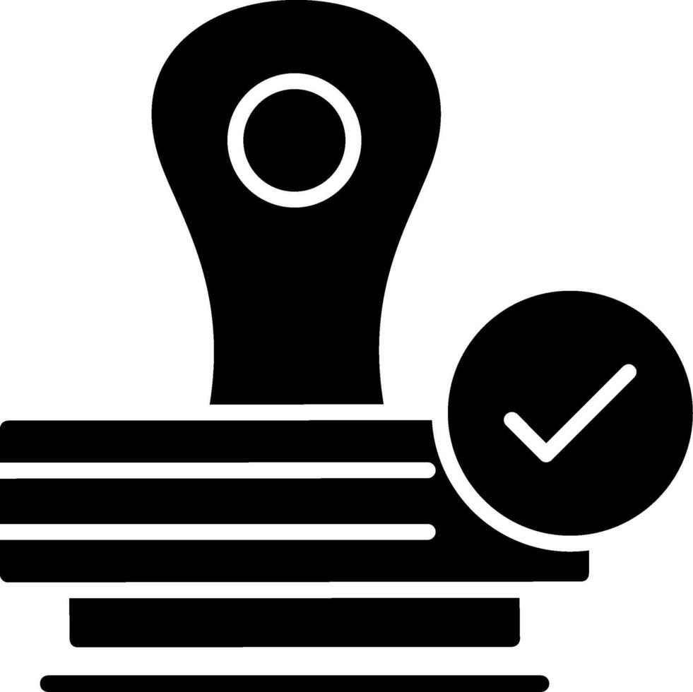 Stamp Glyph Icon vector