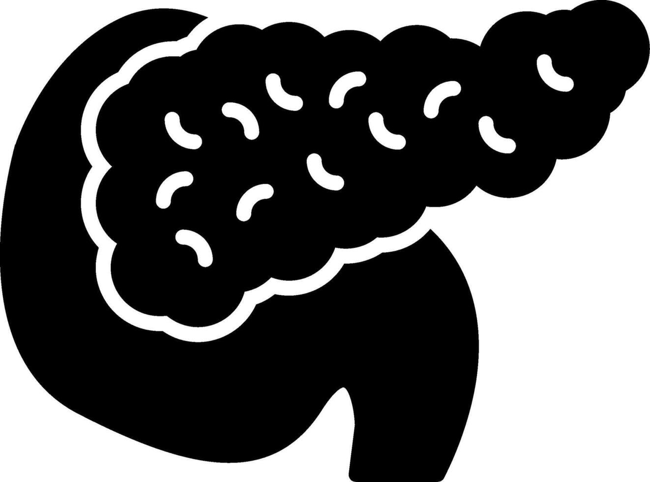 Pancreas Glyph Icon vector