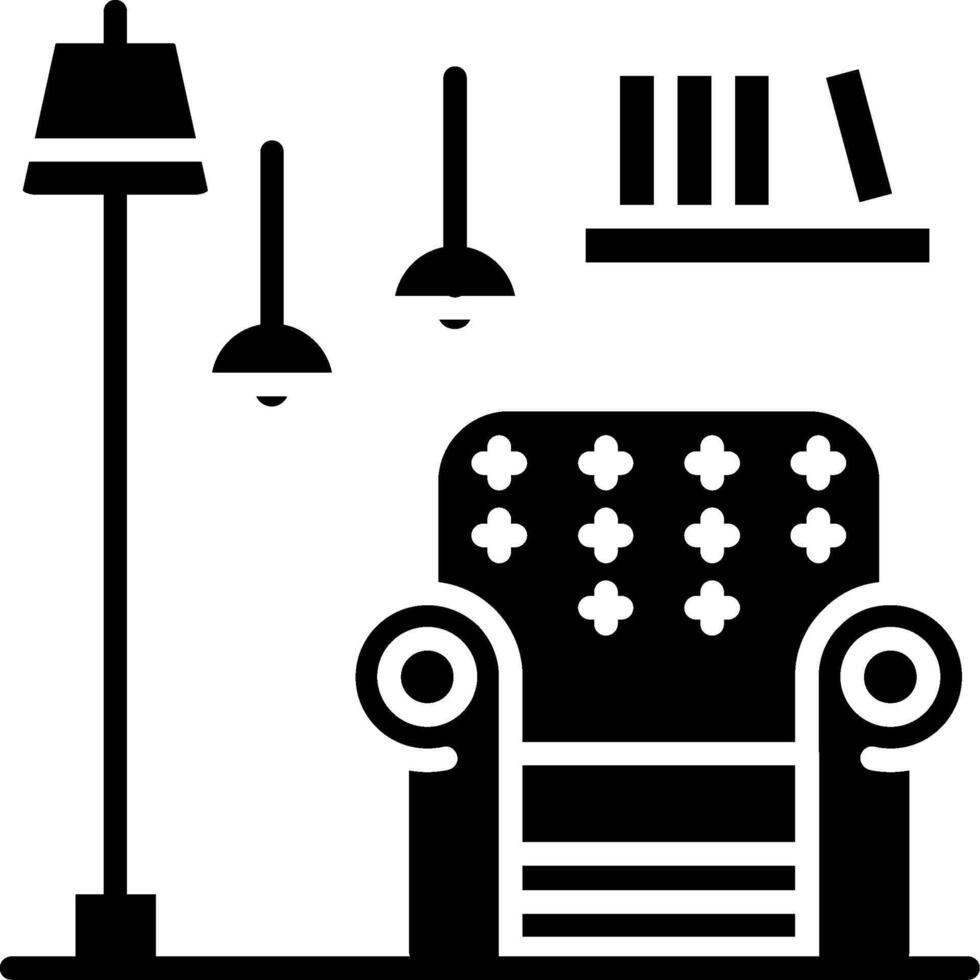 Armchair Glyph Icon vector