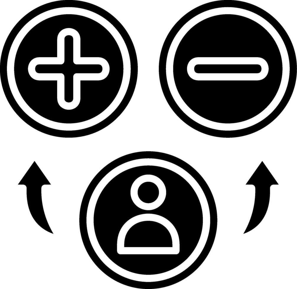 Attitude Glyph Icon vector