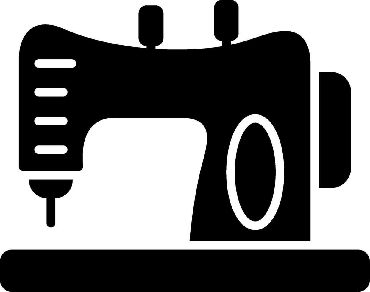 Sewing Machine Glyph Icon vector