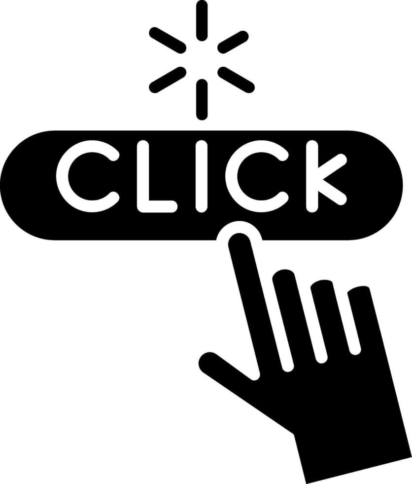 Click Glyph Icon vector
