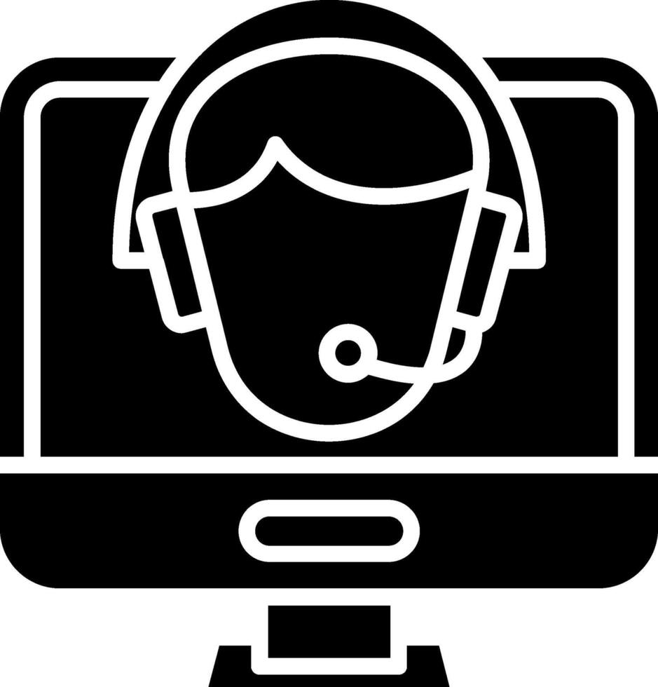 Customer Service Glyph Icon vector