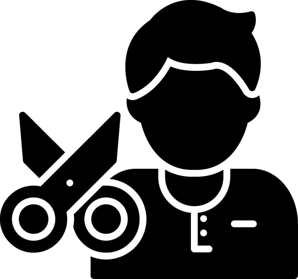 Hairstylist Glyph Icon vector