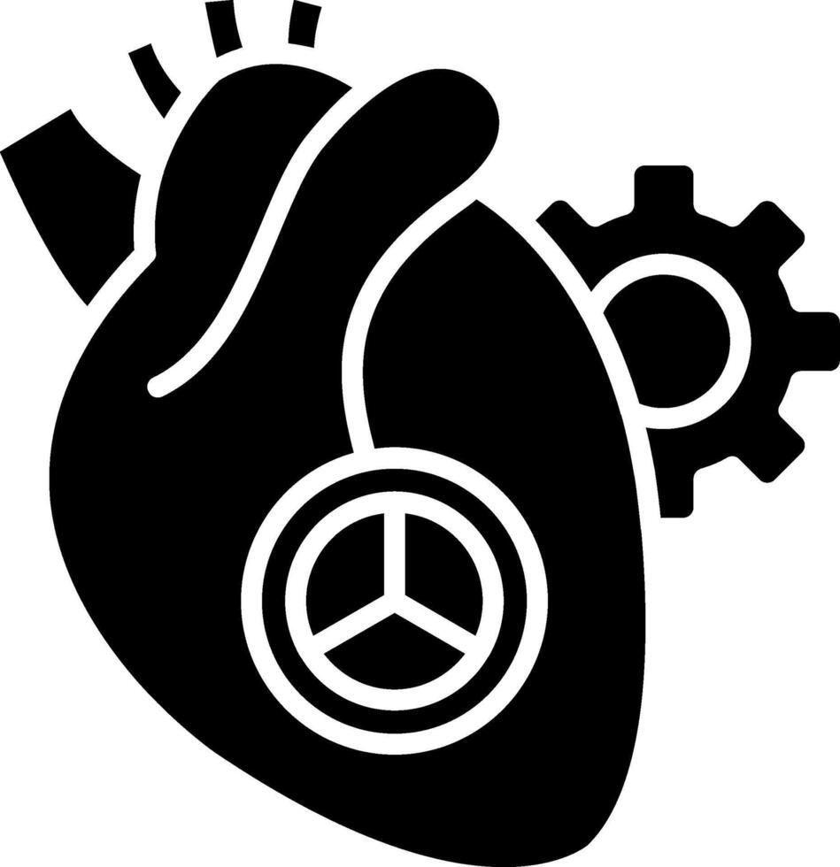 Heart Glyph Icon vector
