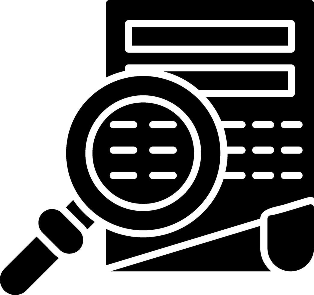 Investigation Glyph Icon vector