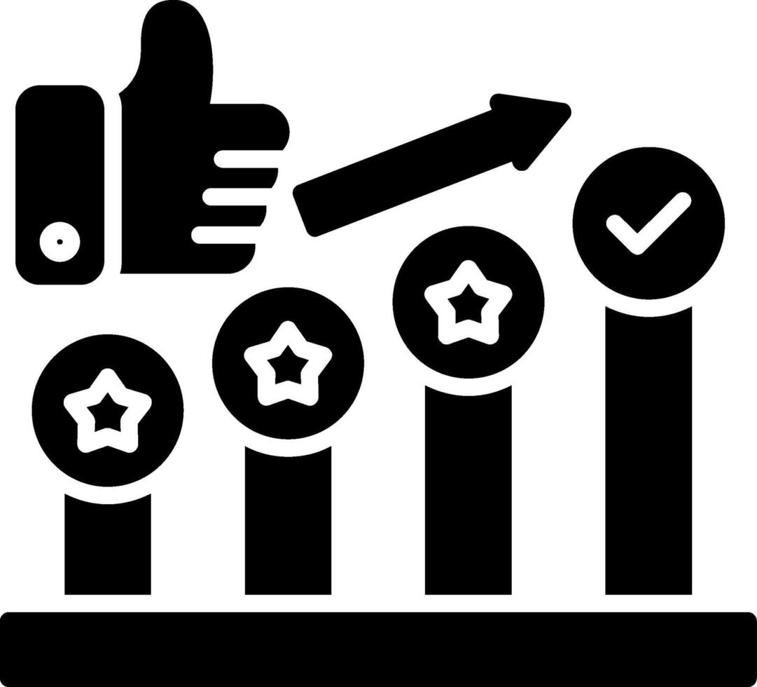 Mission Accomplished Glyph Icon vector