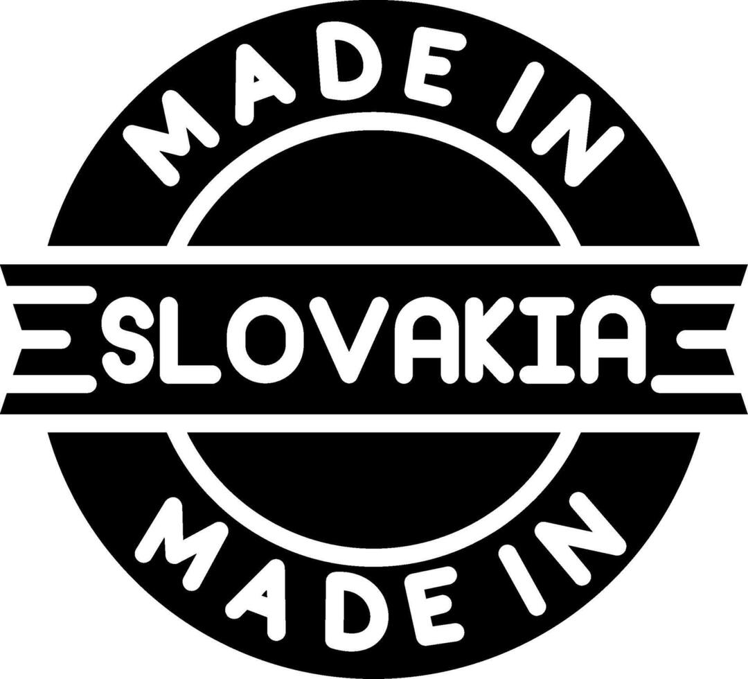 Made In Slovakia Glyph Icon vector