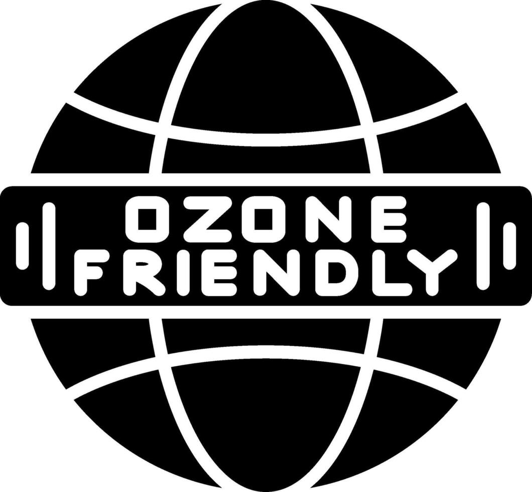 Ozone Friendly Glyph Icon vector