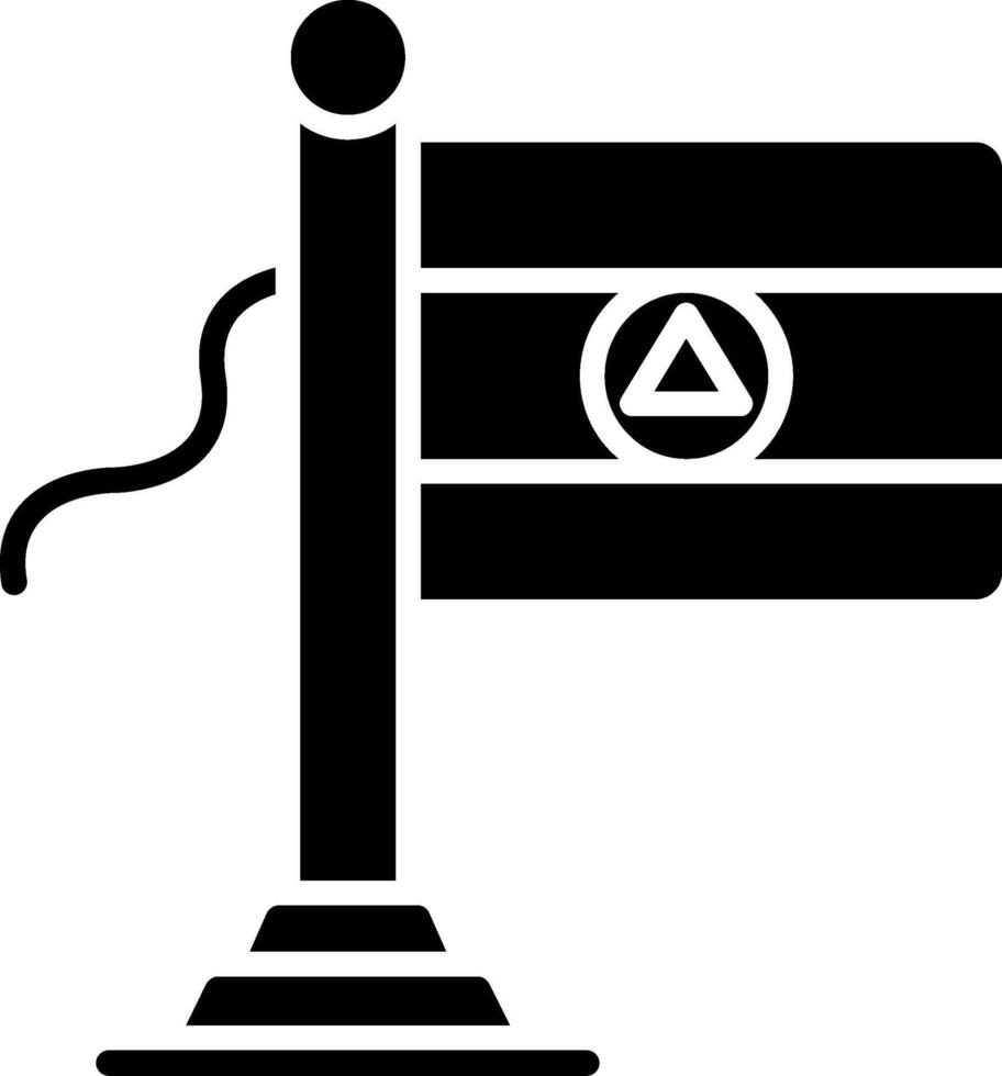 Nicaragua Flag Glyph Icon vector