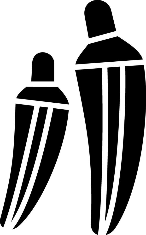 Okra Glyph Icon vector