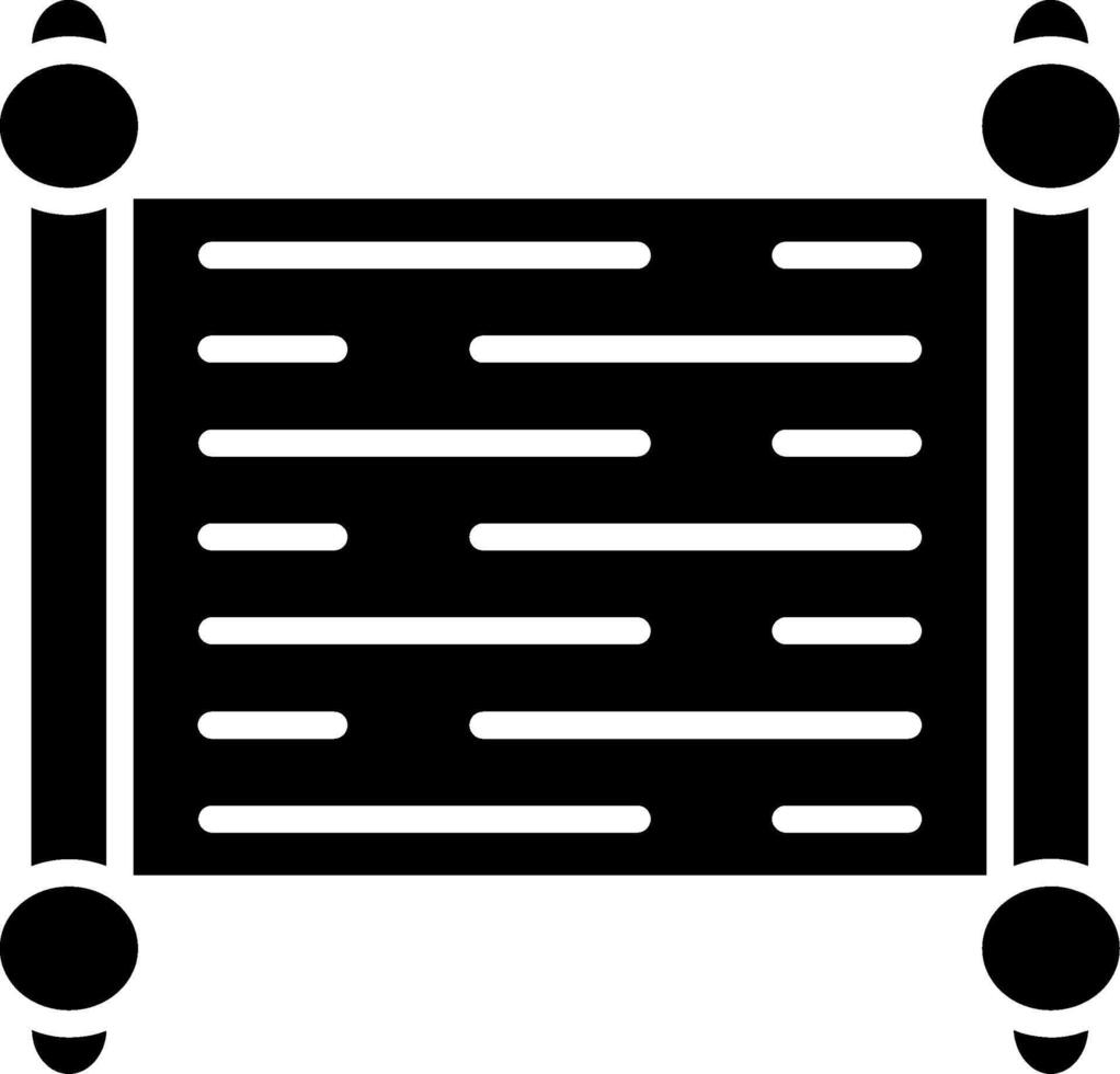 Paper Scroll Glyph Icon vector