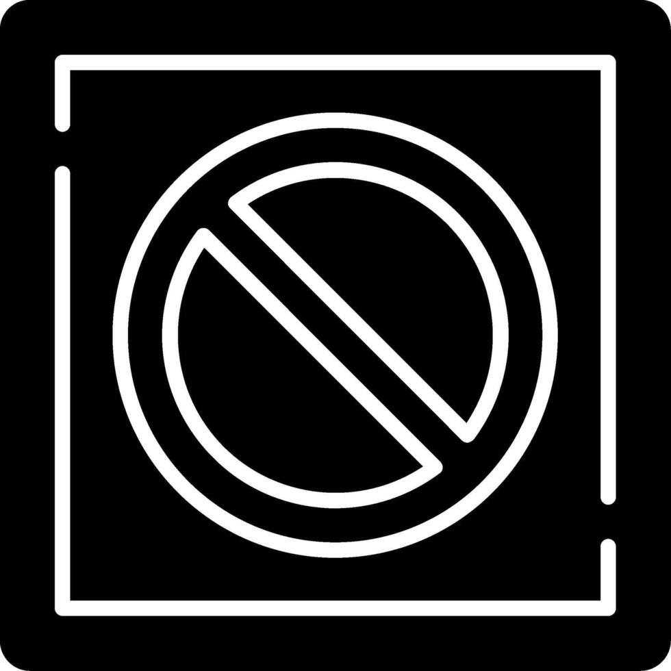 Prohibition Glyph Icon vector