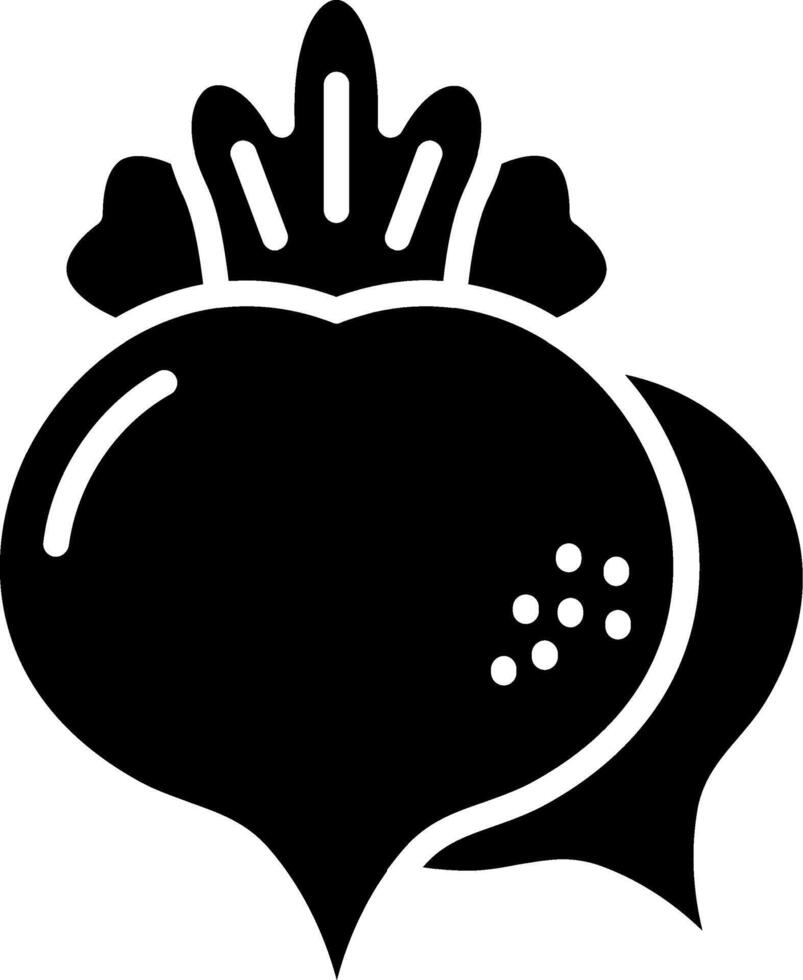 Radish Glyph Icon vector