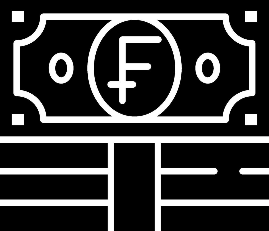 Swiss Franc Glyph Icon vector