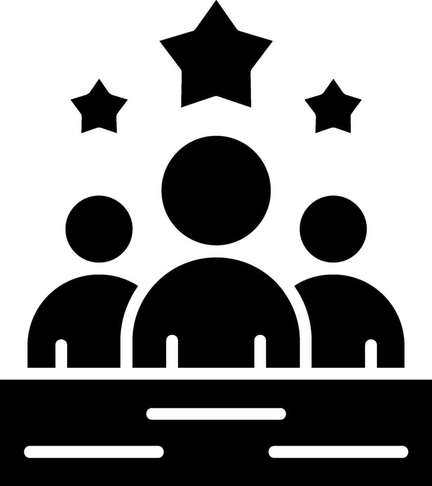 Team Leader Glyph Icon vector