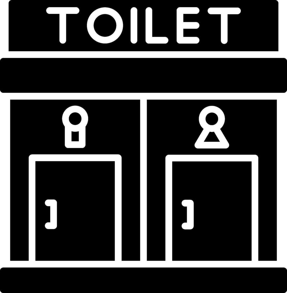 Toilet Glyph Icon vector