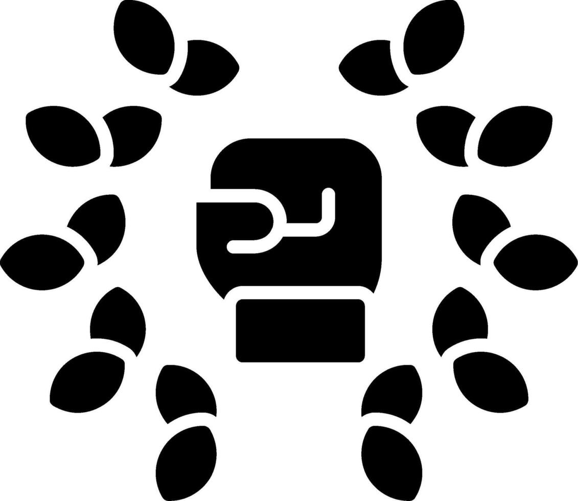 Wreath Glyph Icon vector