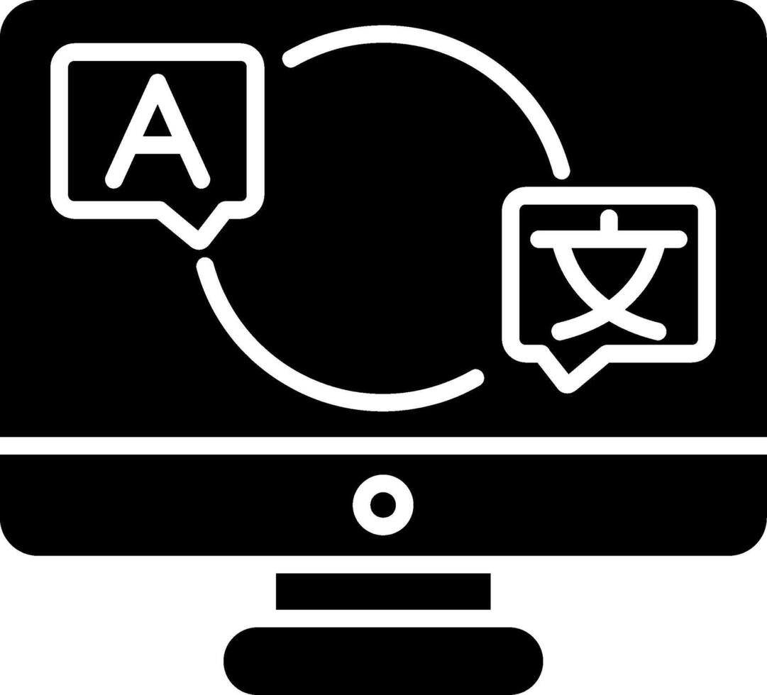 Translate Glyph Icon vector