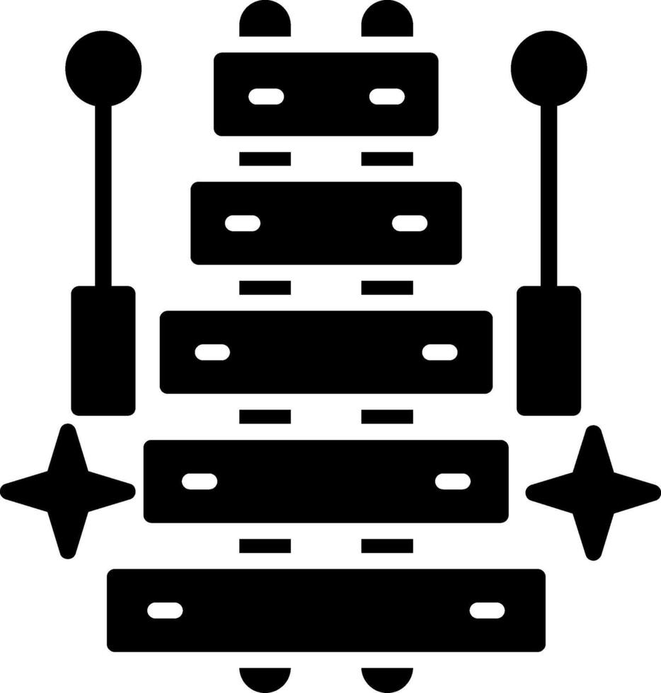 Xylophone Glyph Icon vector