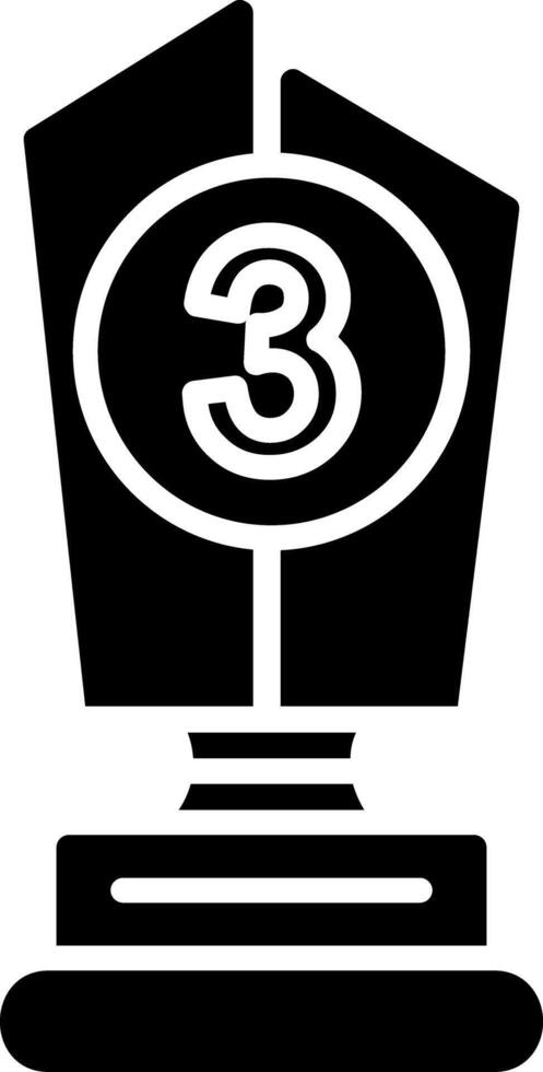 3rd Prize Glyph Icon vector