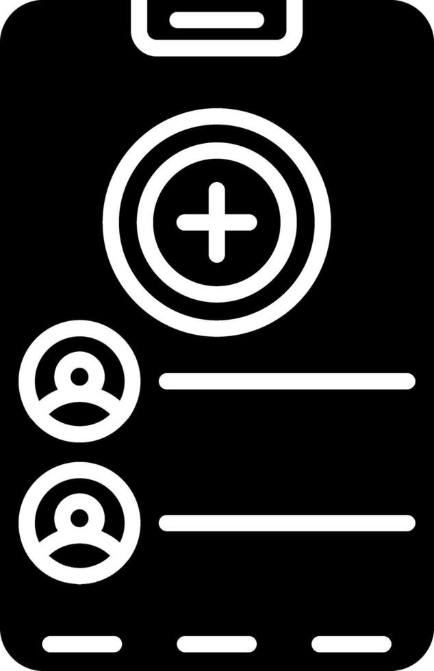Add Friend Glyph Icon vector