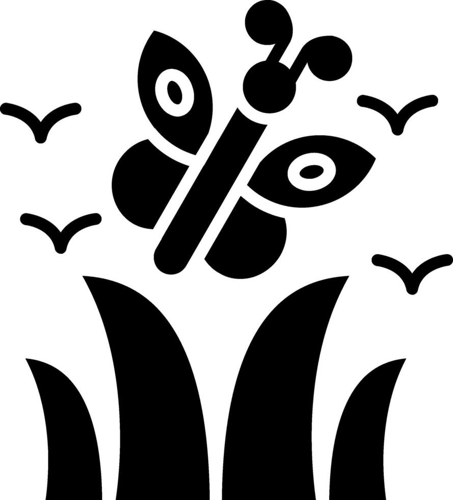Butterfly Glyph Icon vector