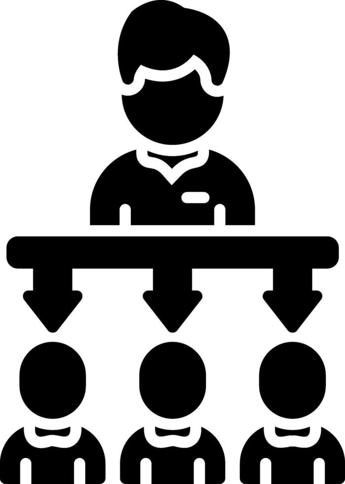 Delegation Glyph Icon vector