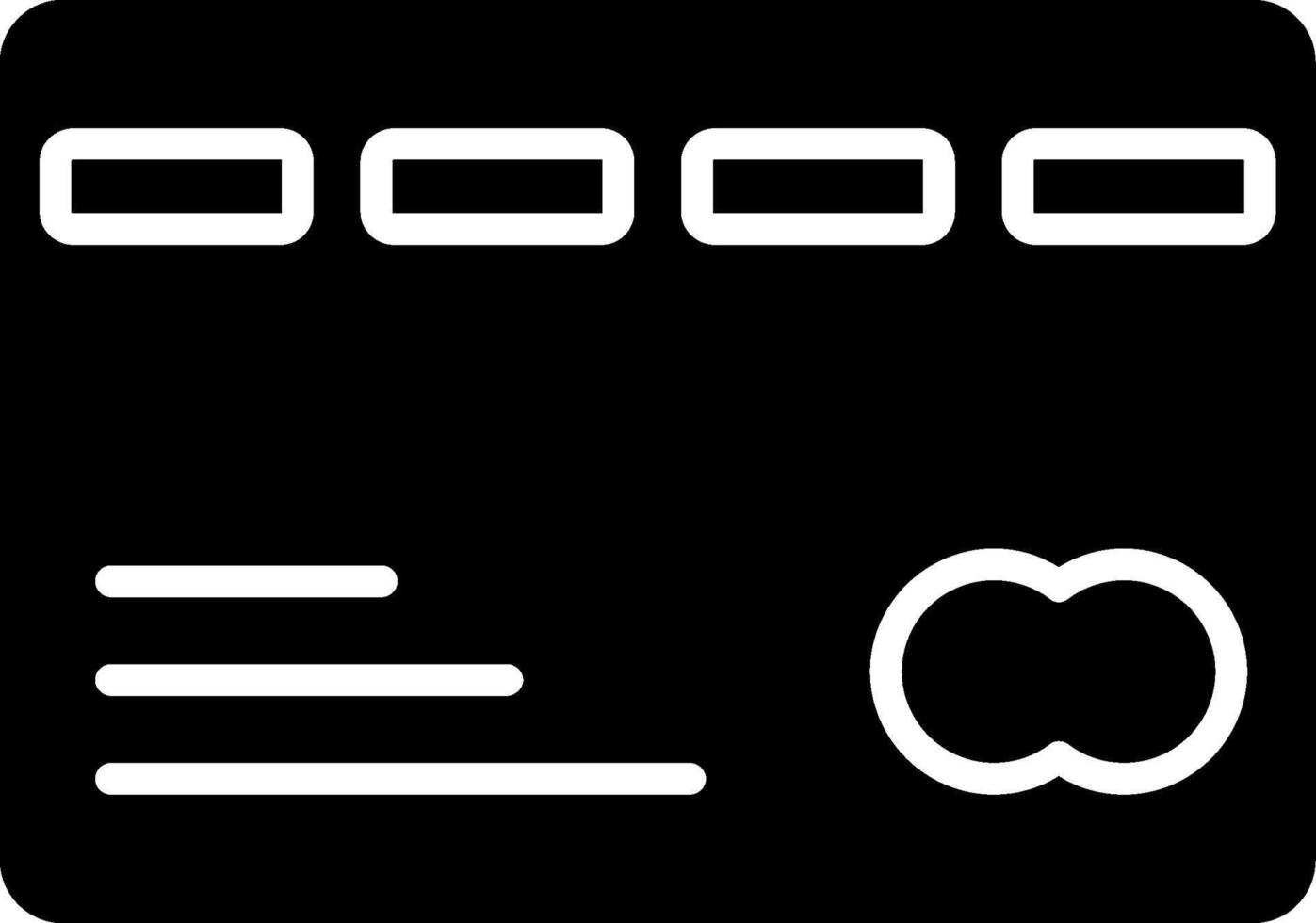 Credit Card Payment Glyph Icon vector