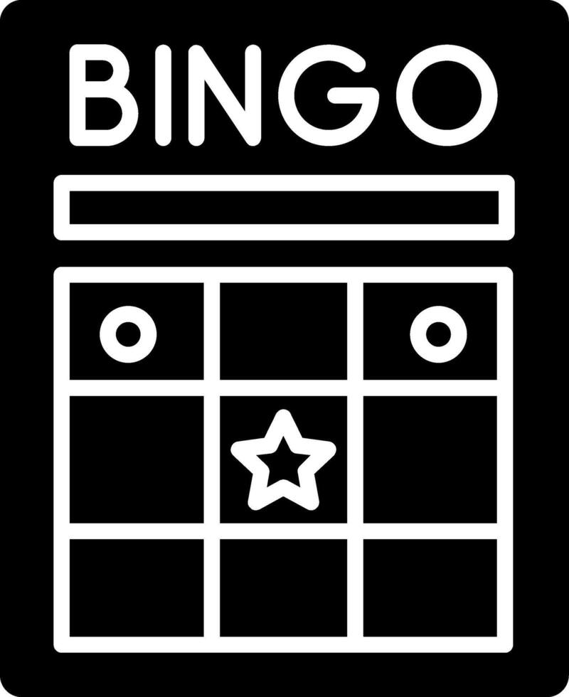 Bingo Glyph Icon vector