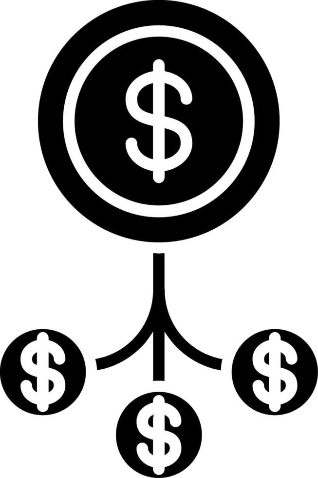 Diversification Glyph Icon vector